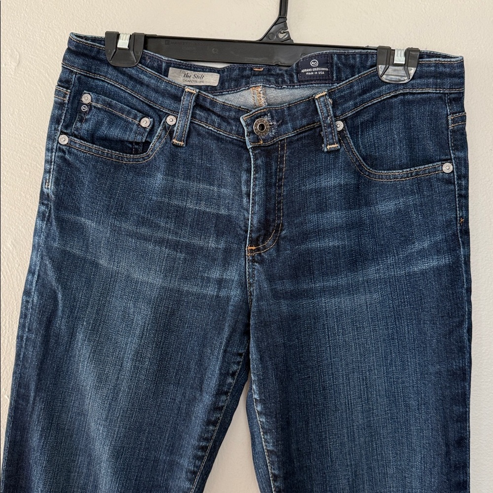 AG Adriano Goldschmied the stilt Dark Blue Straight Leg Jeans 30 - Picture 2 of 6